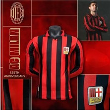 Ac Milan 125.YIL Özel Tasarımlı Nostalji Isimsiz Uzun Kollu Yetişkin Forması