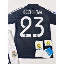 R.madridd 2004/05 Sezon D.a.v.i.d B.e.c.k.h.a.m Nostalji Çocuk Forması Armalı Set (Black)