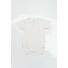 Nacario Mey Ithalat®   Organik Natural Basic Style Kruvaze Yarım Kol Body BS17101 Ekru