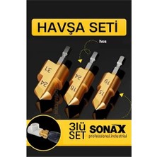 Nacario Mey Ithalat® Plastik Boru Kalemtraş Kademeli Boru Açma Pvc Pprc Boru Tamir Delme Genişletme Onarımı Için 3lü Havşa Seti