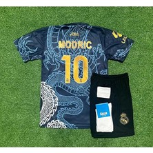 Real Madrid 2024/25 Sezonu Luka Modric Dragon Desenli Konsept Çocuk Forması 4'lü Set
