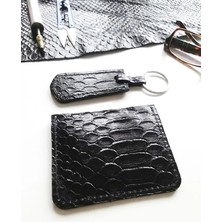 VİP GİFT Cüzdan Kartlık + Anahtarlık Hakiki Deri Siyah