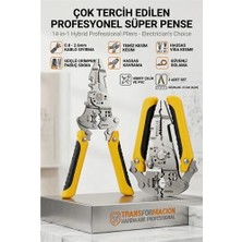 Nacario Mey Ithalat® 14'ü 1 Arada Katlanabilir Kablo Soyucu Pense | Hibrit Çok Amaçlı Pense 723067