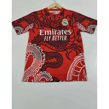 R.e.a.l M.a.d.r.i.d 2023/24 Yeni Sezon Ejderha Motifli Özel Konsept Forması (Red)