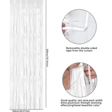 Nacario Mey Ithalat® Soft Beyaz Renk Duvar ve Kapı Perdesi Ithal 100X200 cm
