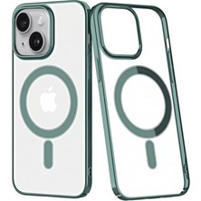 Newface Apple iPhone 14 Plus Kılıf Element Magneticsafe Sert Kapak - Köknar Yeşili