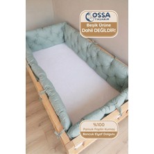 Yasetex Tasarım 70X130 - Montessori ve Beşik Için Buble Soft - 4 Kenar Koruma Seti - Pamuk Poplin Kumaş