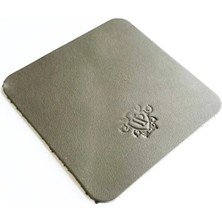 VİP GİFT Bardak Altlığı Kare Yeşil Renk Hakiki Deri Bardak Altı ( 1 Adet )