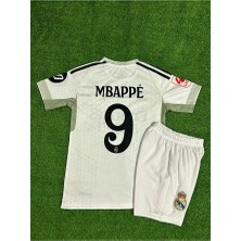 Real Madrid 2025-26 Yeni Sezon Kylian Mbappe Iç Saha Çocuk Forması 2'li Set