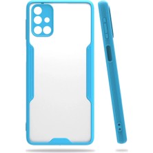 Newface Samsung Galaxy M31S Kılıf Platin Silikon - Mavi