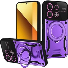 Newface Xiaomi Redmi Note 13 4g Kılıf Joy Lens Standlı Kapak - Mor