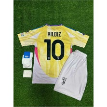 Juventus 2024/25 Yeni Sezon Kenan Yıldız Deplasman Çocuk Forması (Sarı)