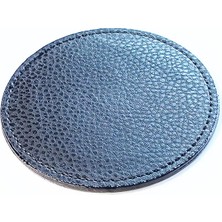 VİP GİFT Yuvarlak Bardak Altlığı Suni Deri Bardak Altı Siyah ( 1 Adet )