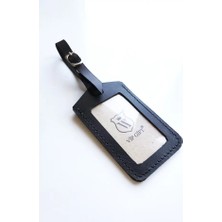 VİP GİFT Kahverengi Voyager Bagaj Isimlik Valiz Bavul Etiketi Deri