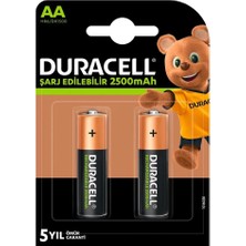 Uslucan Alışveriş Duracell 1.2V 2500 Mah Aa Şarjlı Kalem Pil 2li