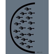 Nacario Mey Ithalat® Rich New Seri N-432 Stencil 35X25 cm