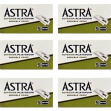 Astra Superior Platinum Yedek Tıraş Bıçağı 6 Adet 5'li Kutu Ergonomik Tasarım ile Profesyonel Tıraş Deneyimi