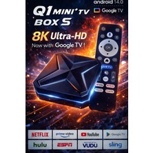 Azurtech Q1 Mini Tv Box S Android 14 Google Tv 8k Ultra Hd Akıllı Tv Kutusu Wifi Bluetooth Netflix Youtube