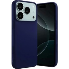 Newface Apple iPhone 17 Pro Nano Içi Kadife Silikon - Lacivert