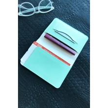 VİP GİFT Voyager Pasaport Kılıfı Minimalist Vegan Suni Deri Pasaportluk Nil Yeşili