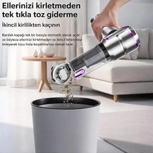 Wirkmarkt 20.000 Pa Dijital Göstergeli  Kablosuz Taşınabilir Şarjlı Vakum ve Süpürge Yeni Açılabilir Başlık Araç- Oto-Ofis--Ev Çanta hediyeli