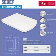 Nacario Mey Ithalat® Kare Sedef Klozet Kapağı Beyaz Yavaş Kapanan