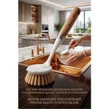 Nacario Mey Ithalat® Shari Masif Ahşap Saplı Bristol Kıllı Profesyonel Lavabo & Bulaşık Fırçası 722949