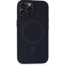 Newface Apple iPhone 15 Pro Max Kılıf Oslo Magsafe Kapak - Lacivert