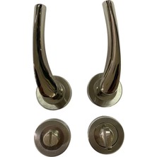 Nacario Mey Ithalat® Sofuoğlu Rozet Lerzan Nikel Saten Wc Kapı Kolu