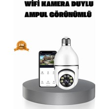 Nacario Mey Ithalat® 360° Akıllı Güvenlik Kamerası – Duya Takılabilir, Wi-Fi Bağlantılı, Hareket Sensörlü