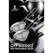 Senka Turk Klasik Çay Süzgeci 304 Paslanmaz Çelik 2 Adet