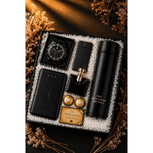 Artopio Erkek Hediye Seti – G Sport Polo Saat, Dijital Termos, Powerbank ve Parfüm Seti