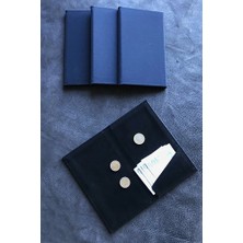 VİP GİFT Hesap Sümeni Adisyon Kabı Lacivert Renk Vegan Deri 12 x 20 Cm.