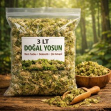 Macc 3 Litre Doğal Yosun Lif Parça Kurutulmuş Yosun Saksı Teraryum Toprak Katkısı Için
