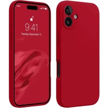Newface Apple iPhone 16 Plus Kılıf First Silikon - Kırmızı
