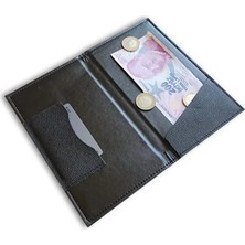VİP GİFT Hesap Sümeni Adisyon Kabı Vegan Deri Suni Deri 12 x 20 Cm. Siyah