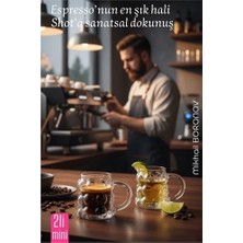 Nacario Mey Ithalat® Mini Bubble Espresso & Shot Bardak Borosilikat Cam  – 2’li Set (6x5 Cm) 722287