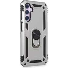 Newface Samsung Galaxy A14 4g Kılıf Sofya Yüzüklü Silikon Kapak - Gümüş