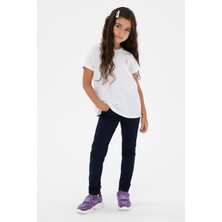 U.S. Polo Assn. Kız Çocuk Lacivert Toothpick Fit Kanvas Pantolon 50309130-VR033
