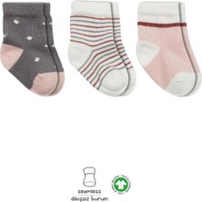 Nacario Mey Ithalat®   3'lü Penye Kız Soket Çorap 10112 Gri