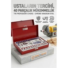 Nacario Mey Ithalat® W.germany 40 Parça Lokma Seti 1/4-3/8 | Cr-V, Metal Çantalı Cırcır 723066