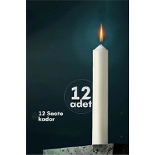 Nacario Mey Ithalat® Klasik Mum 12 Adet - Kokusuz Mum 721864