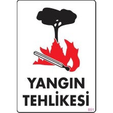 Nacario Mey Ithalat® Yangın Tehlikesi Uyarı Levhası 25X35 KOD:851