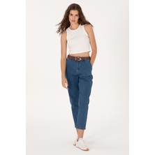 U.S. Polo Assn. Kadın Açık Mavi Carrot Fit Jean Pantolon 50308382-DN0021
