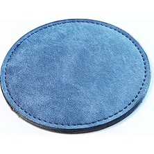 VİP GİFT Yuvarlak Bardak Altlığı Suni Deri Bardak Altı Lacivert ( 1 Adet )