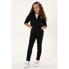 U.S. Polo Assn. Kız Çocuk Siyah Şardonlu Jogger Eşofman Altı 50316914-VR046