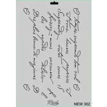 Nacario Mey Ithalat® Rich New Seri N-302 Stencil 35X25 cm