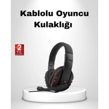 Nacario Mey Ithalat® Rahat ve Dayanıklı Mikrofonlu Oyun Kulaklığı – Stereo Ses, Ayarlanabilir Kafa Bandı