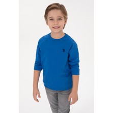 U.S. Polo Assn. Erkek Çocuk Saks Basic Bisiklet Yaka Sweatshirt 50313832-VR032