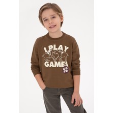 U.S. Polo Assn. Erkek Çocuk Haki Bisiklet Yaka Sweatshirt 50311149-VR027